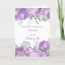 Moda Lilac Silver Floral Nombre Bridal Shower