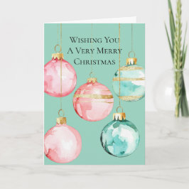 Tarjeta Moda Mint Oro rosa Ornamentos de Navidad
