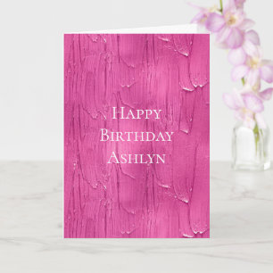 Tarjeta Moda Pastel Rosa Frotado Cumpleaños
