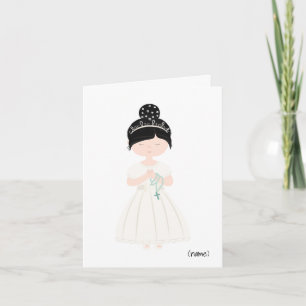 Tarjeta Moda personalizada Primero Chica de la Santa Comun