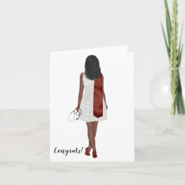 Tarjeta Moda personalizado Graduación de Enfermería afroam