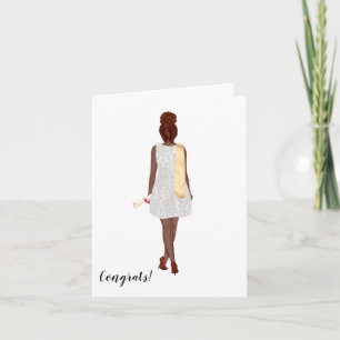 Tarjeta Moda personalizado Graduación universitaria afroam