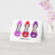 Tarjeta Moda Púrpura Rosa Stiletto Heels Red Shoe Lover (Orchid)