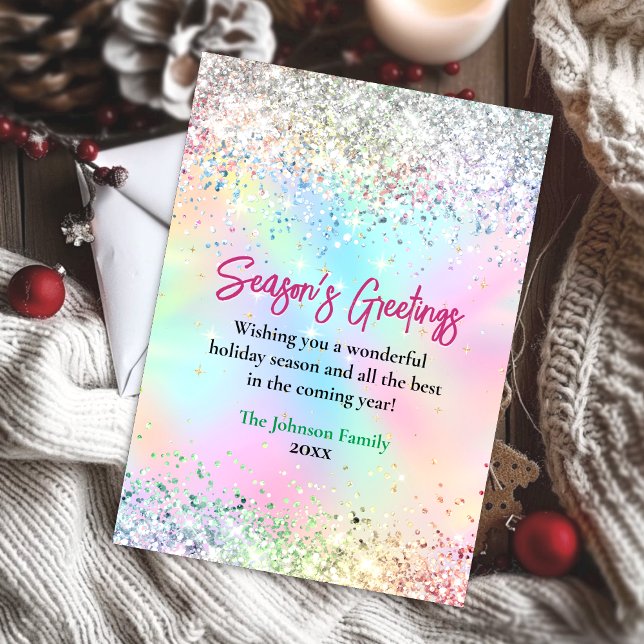 Tarjeta Moda purpurinas Navidades de nuevo año greetn (Subido por el creador)