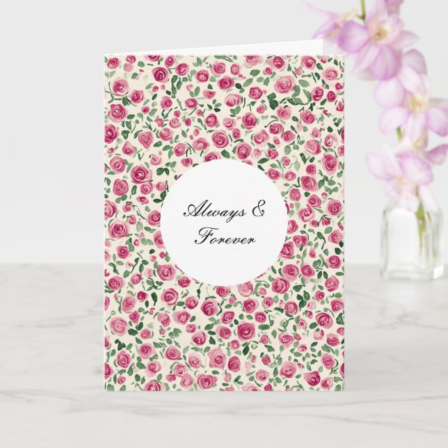 Tarjeta Moda romántica rosa Roses floral para siempre amor (Orquídea)