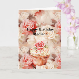 Tarjeta Moda Rubor Pastel rosa rosado Cumpleaños