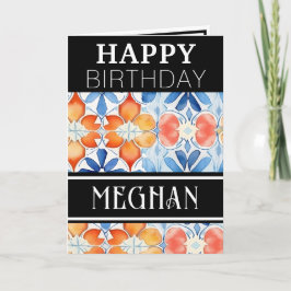 Tarjeta Moda Verano simple Feliz Cumpleaños