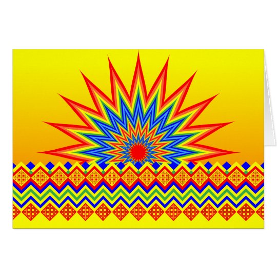 Tarjeta Modelo africano abstracto colorido de Ankara de la