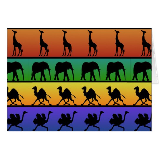 Tarjeta Modelo africano de los animales