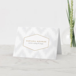 Tarjeta Modelo de Ikat en el diseñador gris/blanco