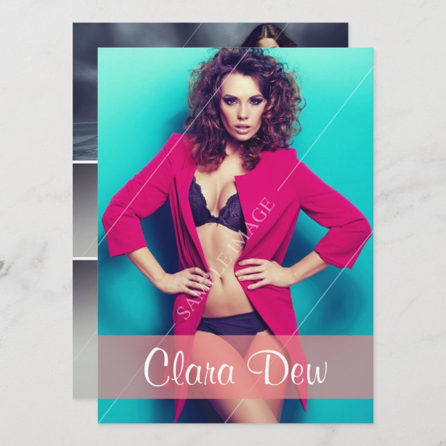 Tarjeta modelo de los comp (Anverso / Reverso)