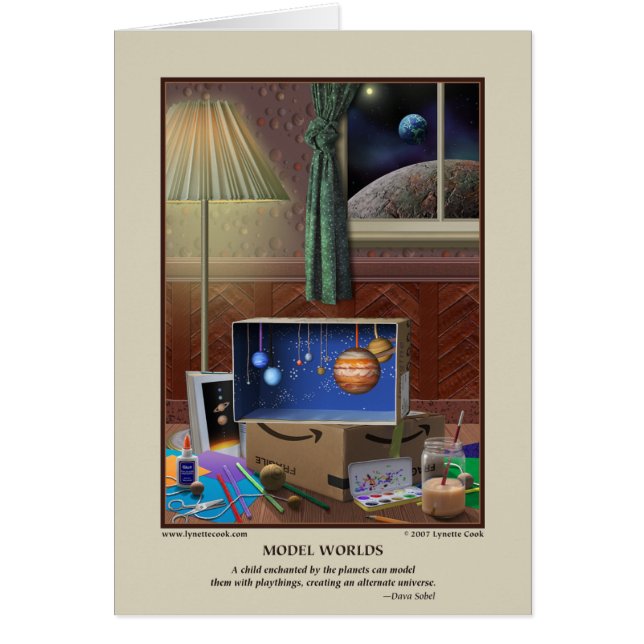 Tarjeta modelo de los mundos (Frente)