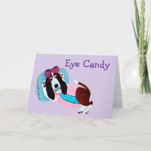 Tarjeta Modelo de traje de baño Basset Hound Dulzura para
