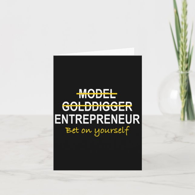 Tarjeta Modelo Golddigger Emprendedor Motivacional  (Anverso)