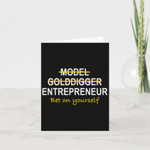 Tarjeta Modelo Golddigger Emprendedor Motivacional 