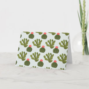 Tarjeta Modelo lindo del cactus de la colección el   de