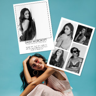 Tarjeta Modelo profesional moderno Actor Photo Comp Card