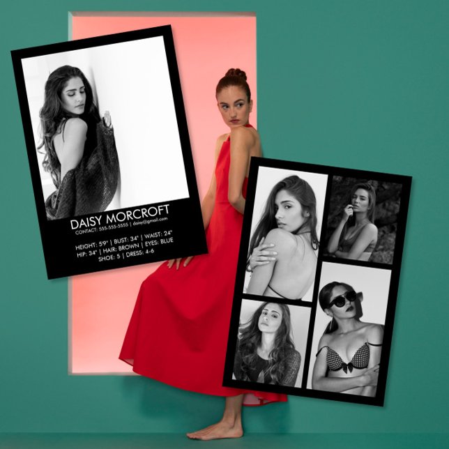 Tarjeta Modelo profesional moderno Actor Photo Comp Card (Subido por el creador)