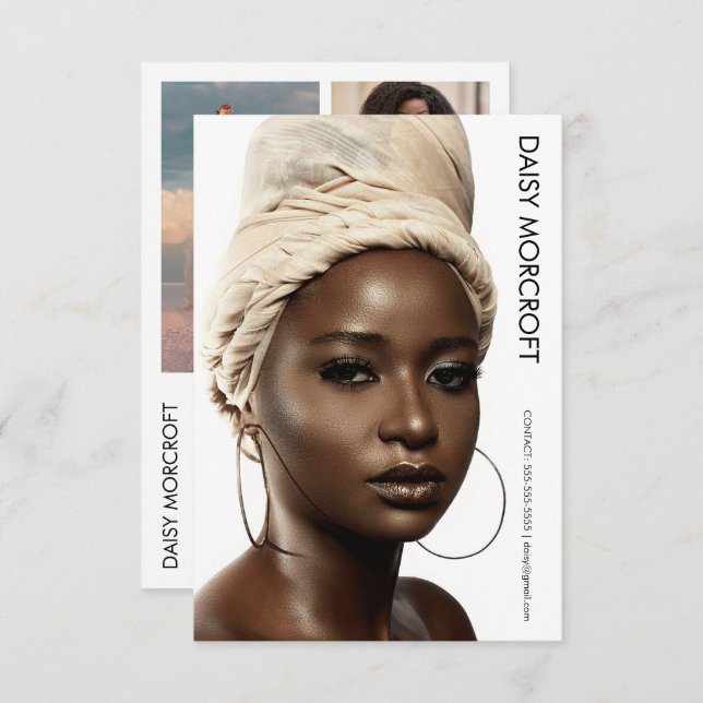 Tarjeta Modelo profesional moderno Actor Photo Comp Card (Anverso / Reverso)