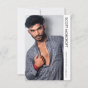 Tarjeta Modelo profesional moderno Actor Photo Comp Card