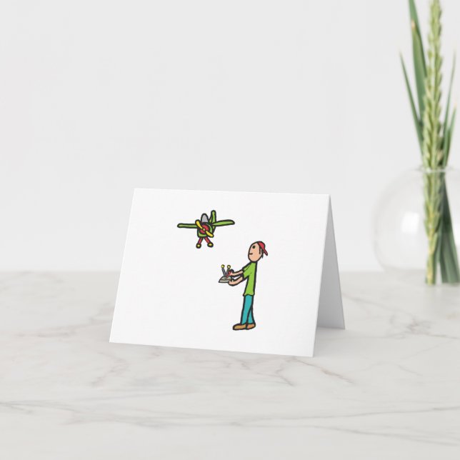 Tarjeta Modelo RC Avión Volando (Anverso)