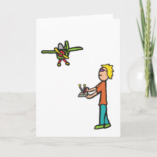 Tarjeta Modelo RC Avión Volando