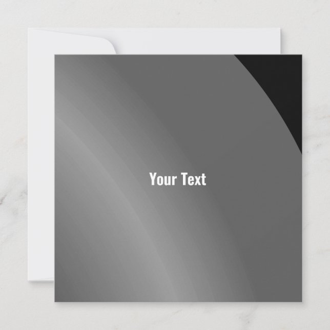 Tarjeta Moderada Qr sombreada negra moderna (Anverso)