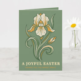 Tarjeta Modern Botanical Easter Blessings