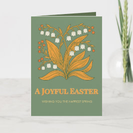 Tarjeta Modern Botanical Easter Blessings