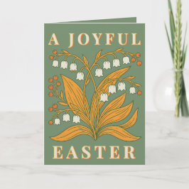 Tarjeta Modern Botanical Easter Blessings