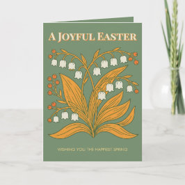 Tarjeta Modern Botanical Easter Blessings