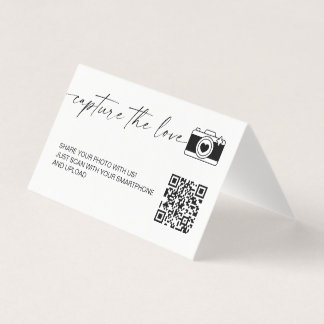 Tarjeta Modern Calligraphy Capture The Love QR code