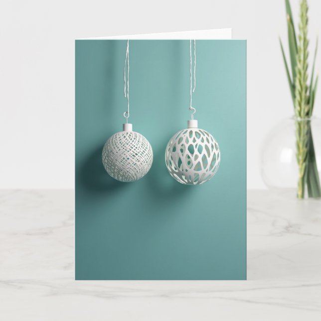 Tarjeta Modern Christmas Ornament Card (Anverso)