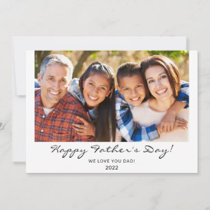 Tarjeta Modern Happy Father's Day Script Photo