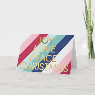 Tarjeta Modern Joy Peace Love Christmas Holiday