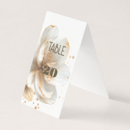Tarjeta Modern Minimalist Gold and White Wedding