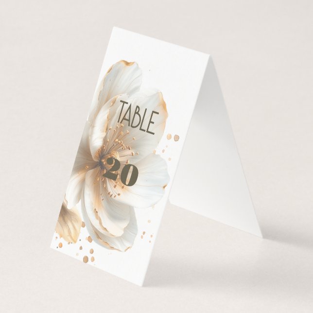 Tarjeta Modern Minimalist Gold and White Wedding (Reverso)
