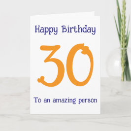 Tarjeta Modern Navy Terracotta Custom Age Birthday Card