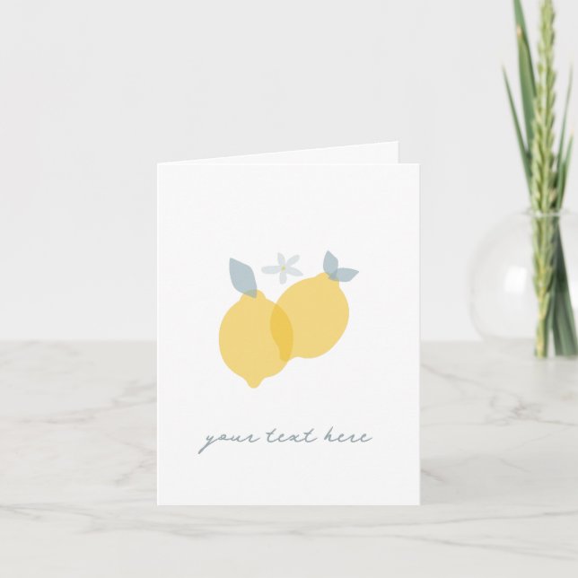 Tarjeta Modern Pastel Citrus Lemons (Anverso)