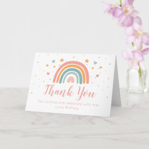 Tarjeta Modern Rainbow Thank You Card