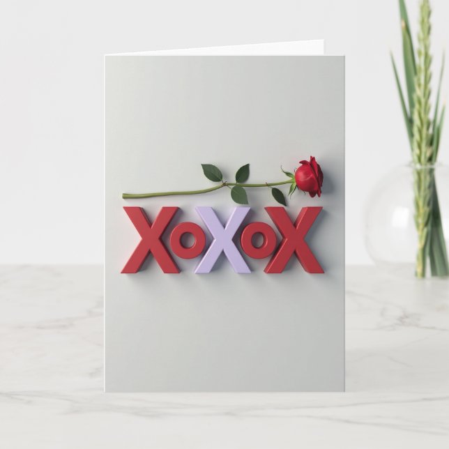 Tarjeta Modern Romance Xoxo Card (Anverso)