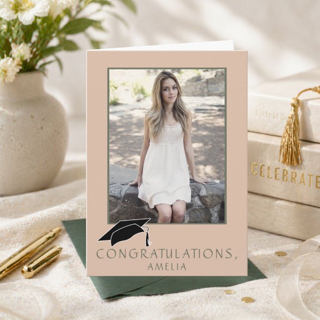 Tarjeta Modern Simple Congratulations Graduation Photo (Subido por el creador)
