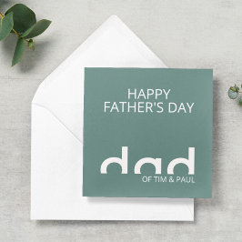 Tarjeta Modern Simple Dad Design for Fathers Day