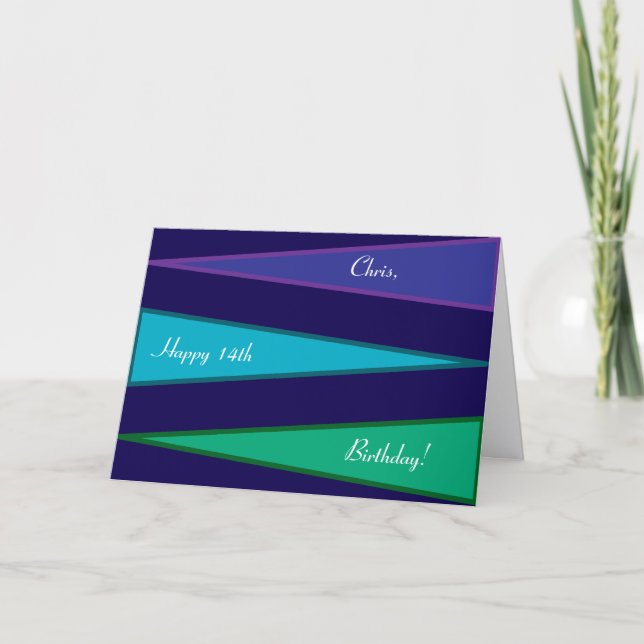 Tarjeta Modern Teenager Birthday Card (Anverso)