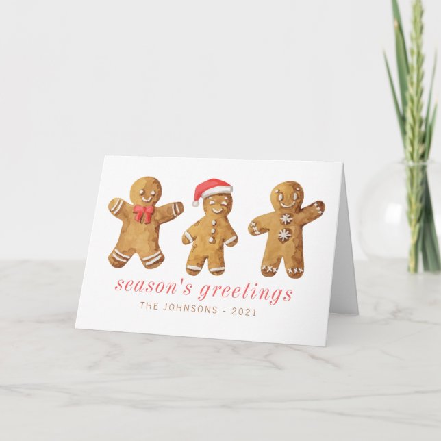 Tarjeta Moderna acuarela color pan de jengibre (Anverso)