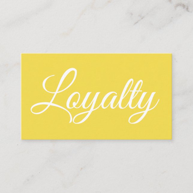 Tarjeta moderna amarilla elegante de la lealtad (Anverso)