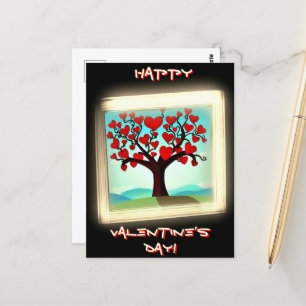 Tarjeta moderna - Árbol del Amor - Día de San Vale