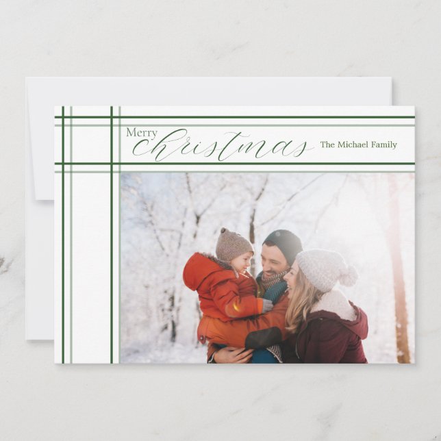 Tarjeta moderna (blanca) para Navidades retorcidos (Anverso)