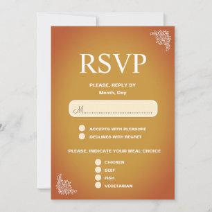 Tarjeta Moderna boda romántica de Terracota RSVP