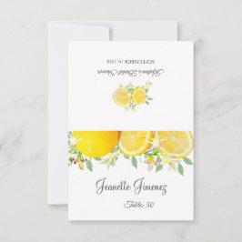 Tarjeta moderna Boho Lemon Summer Boda Place